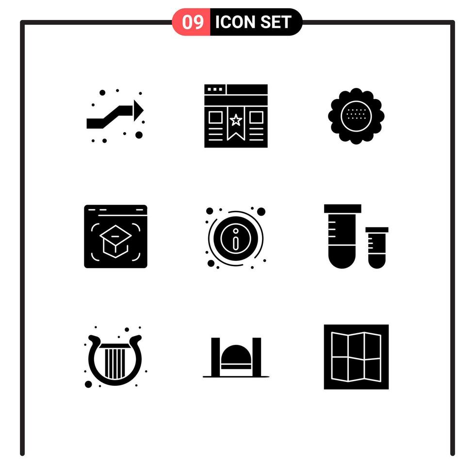 9 kreativ ikoner modern tecken och symboler av skola inlärning flora internet vår redigerbar vektor design element