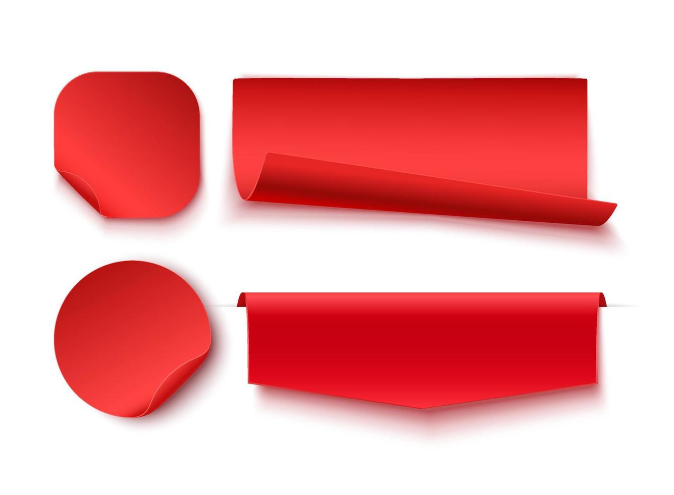 röd tom taggar, etiketter eller märken är isolerat på vit bakgrund. vektor