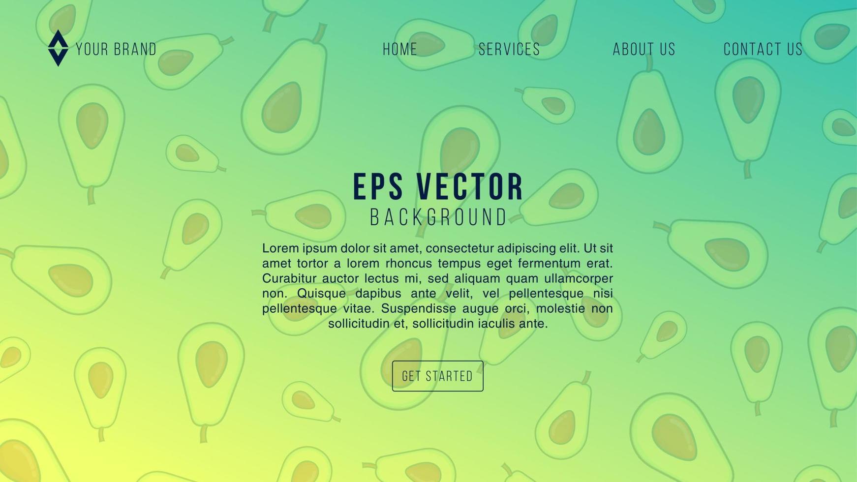 Avocado Webdesign Hintergrund Limonade eps 10 Vektor für Website, Zielseite, Homepage, Webseite, Webvorlage
