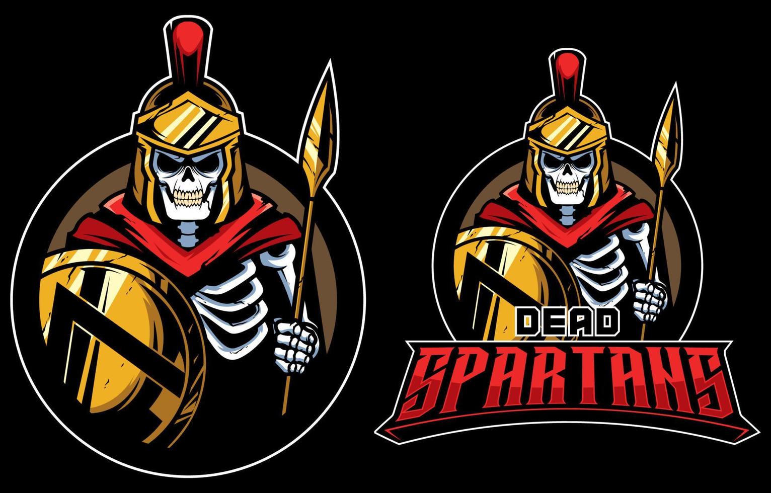 död- spartaner maskot vektor