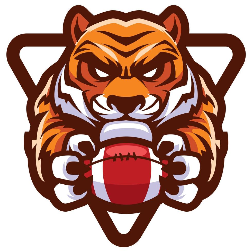 Tiger American Football Maskottchen vektor