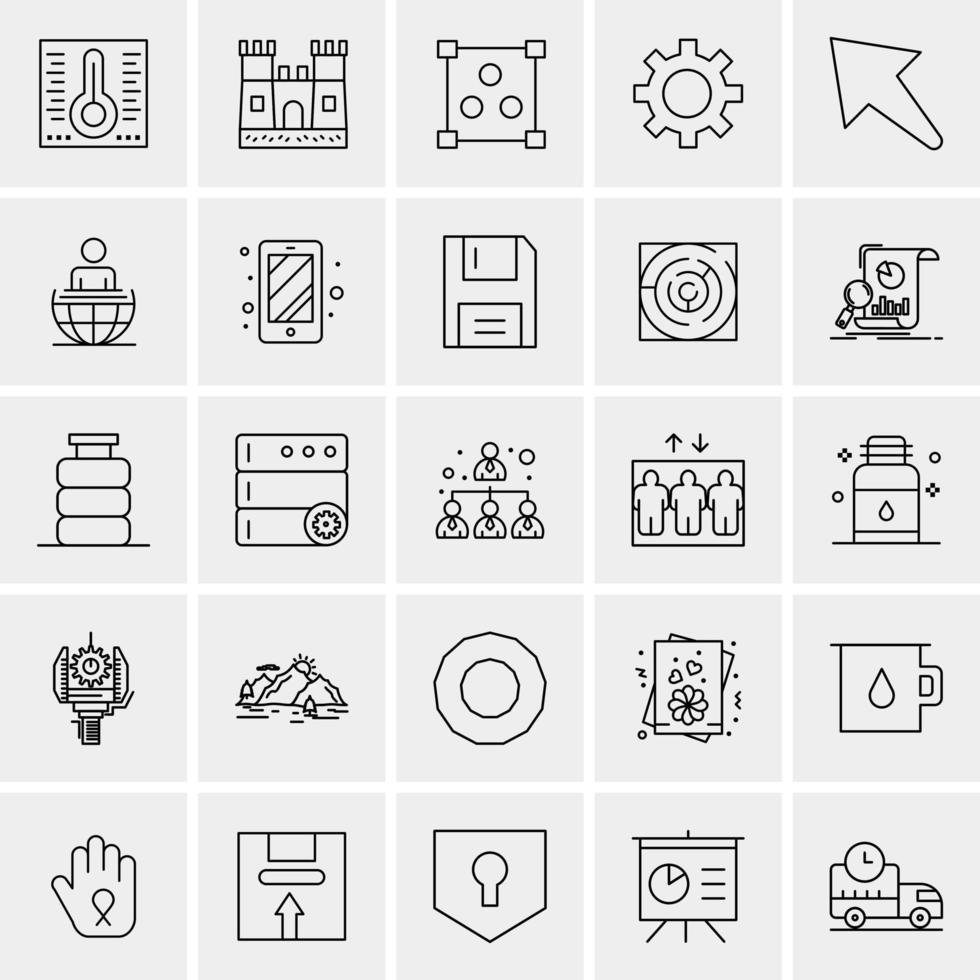 25 universelle Business-Icons Vektor kreative Icon-Illustration zur Verwendung in Web- und Mobilprojekten