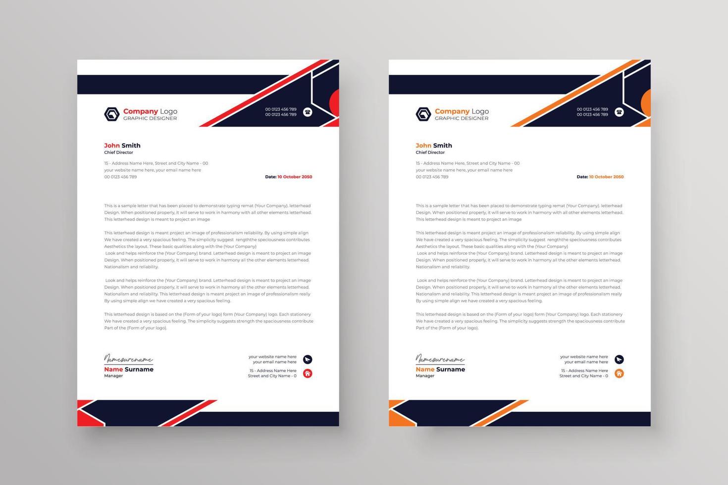 Professionelles Geschäftsbriefpapier Corporate Identity Stilvolles Firmenrechnungs- und Umschlagdesign im A4-Format vektor