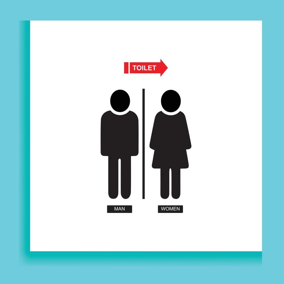 tecken ikon manlig och kvinna toalett. vektor illustration