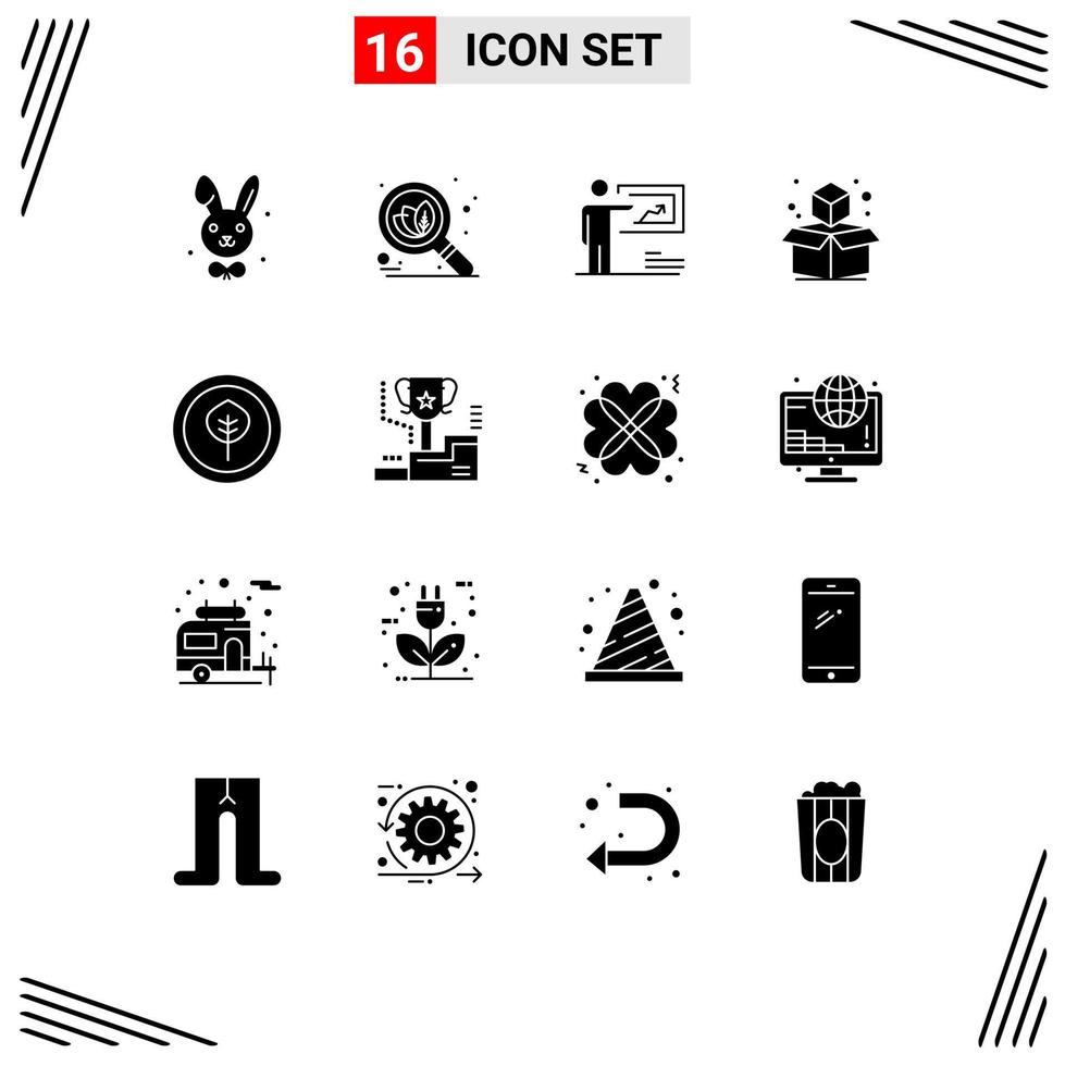 16 kreativ ikoner modern tecken och symboler av tilldela biologisk strategi bio geometrisk redigerbar vektor design element