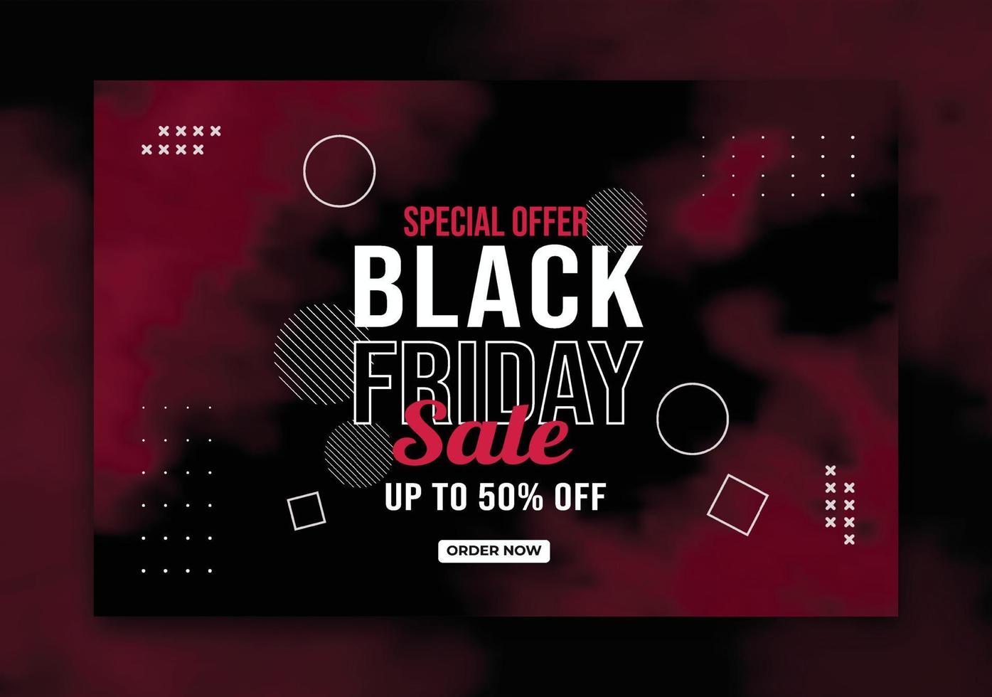 Sonderangebot Black Friday Sale Banner Social Media Post mit Raucheffekt vektor