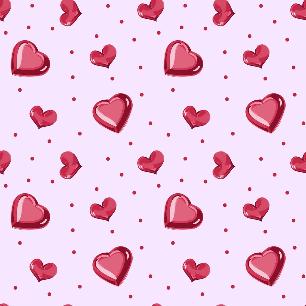 hjärta formad småkakor sömlös mönster för valentine s dag. mönster för omslag papper, vykort, textilier, tapeter, tyger, etc. tecknad serie stil, vektor illustration.