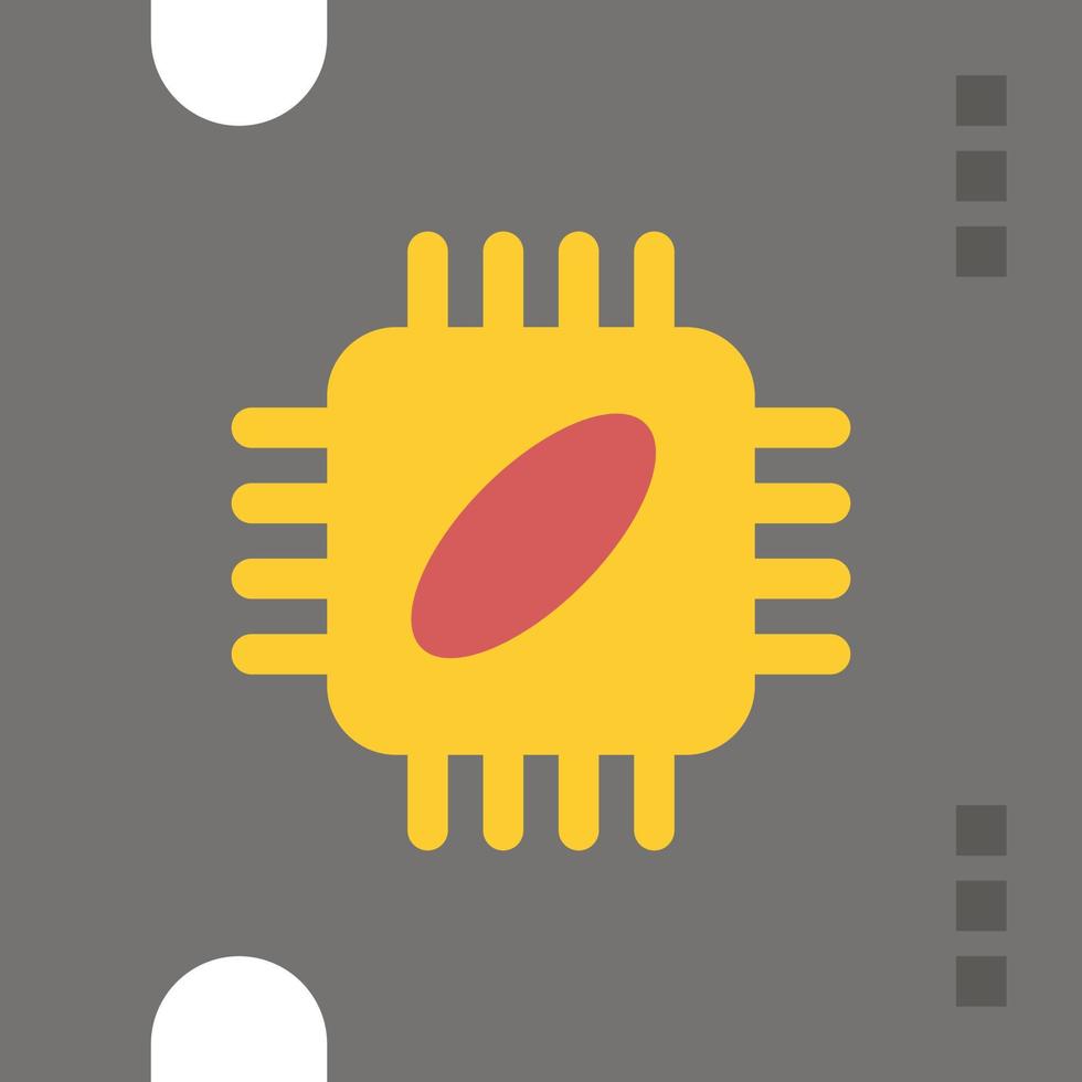 cpu mikrochip prozessor prozessorchip flache farbe symbol vektor symbol banner vorlage