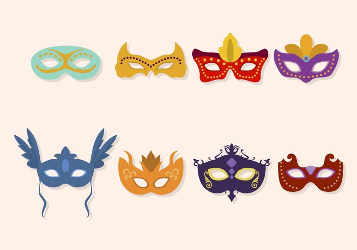 Flat Masquerade Ball Vectors