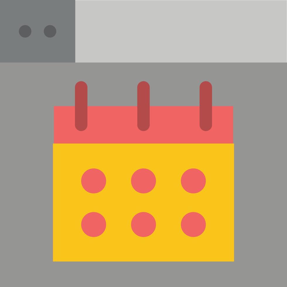 Webdesign Kalender Datum flache Farbe Symbol Vektor Symbol Banner Vorlage