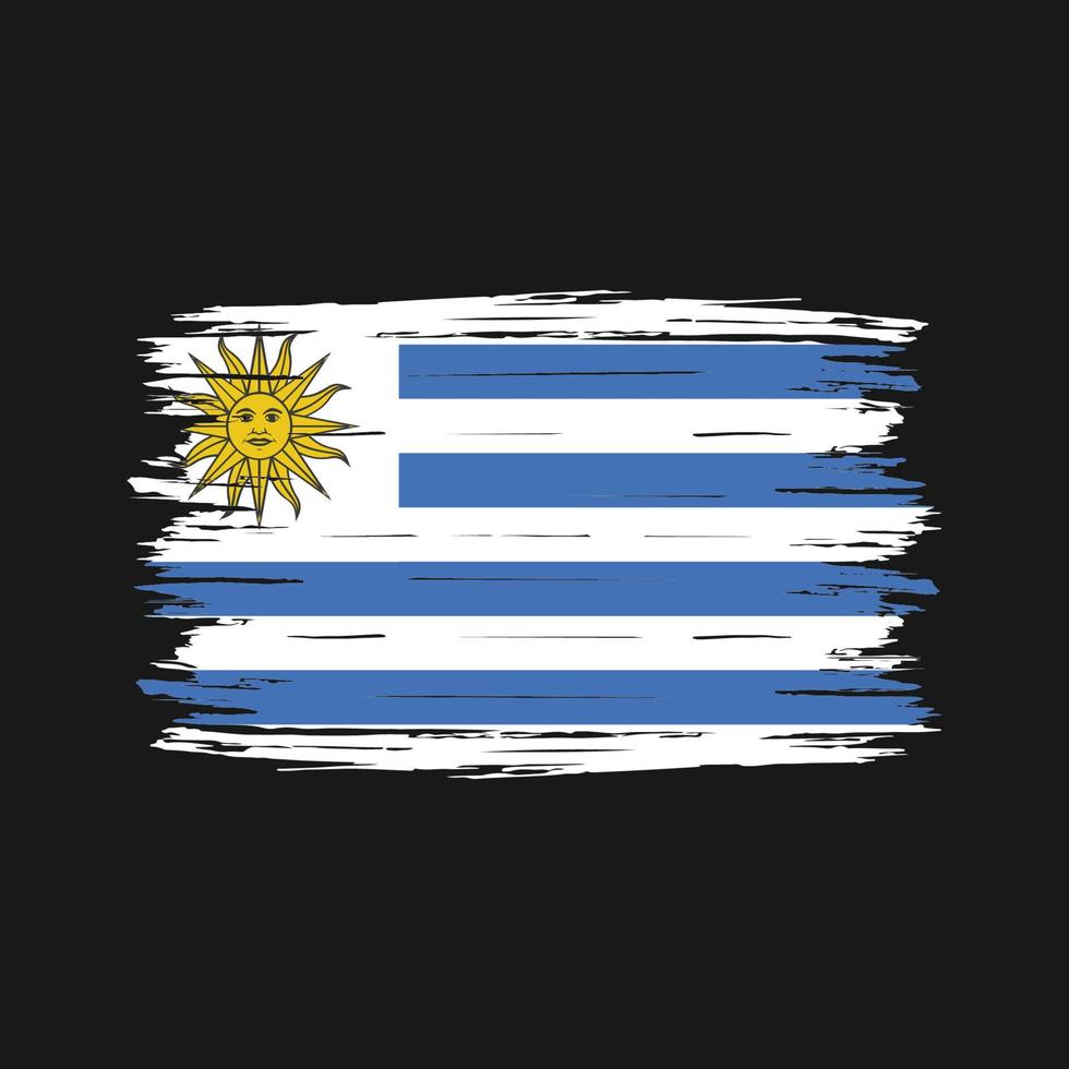 uruguay flagge bürste vektor