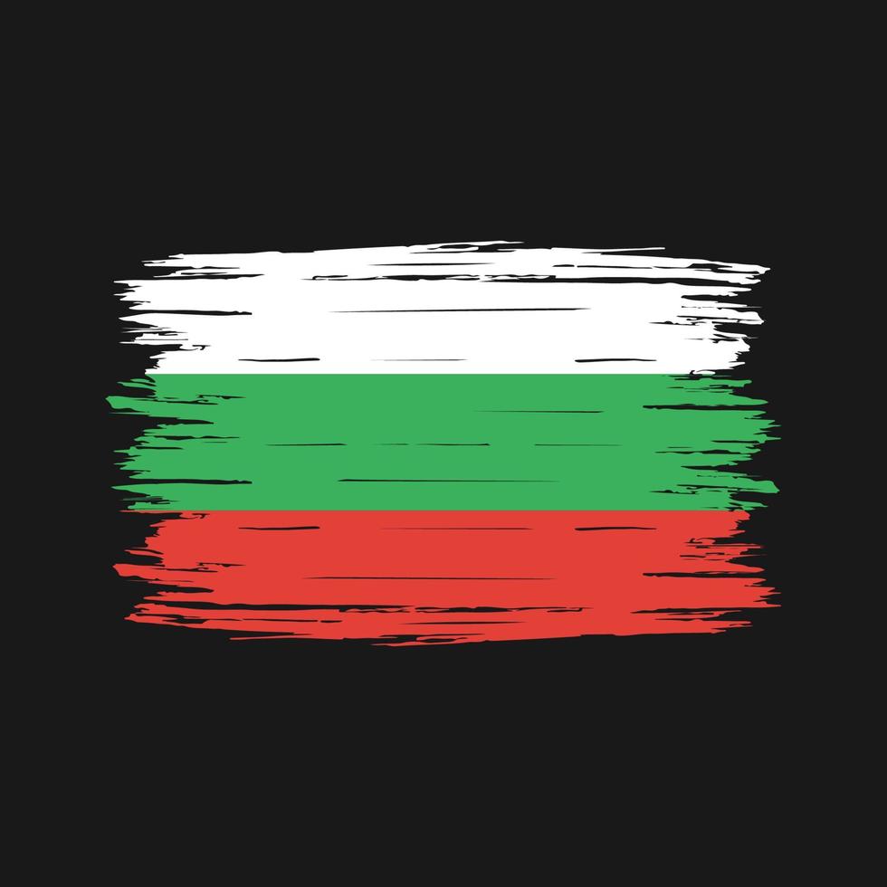 bulgarien flagga borste vektor