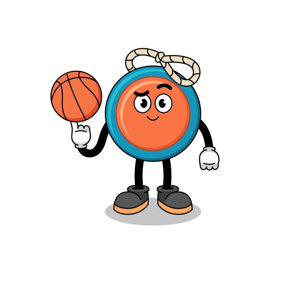 jojo illustration som en basketboll spelare vektor