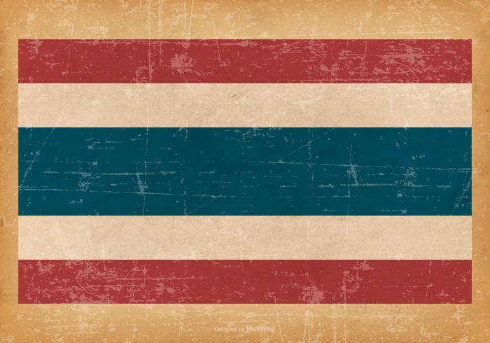 Grunge Flagga av Thailand vektor