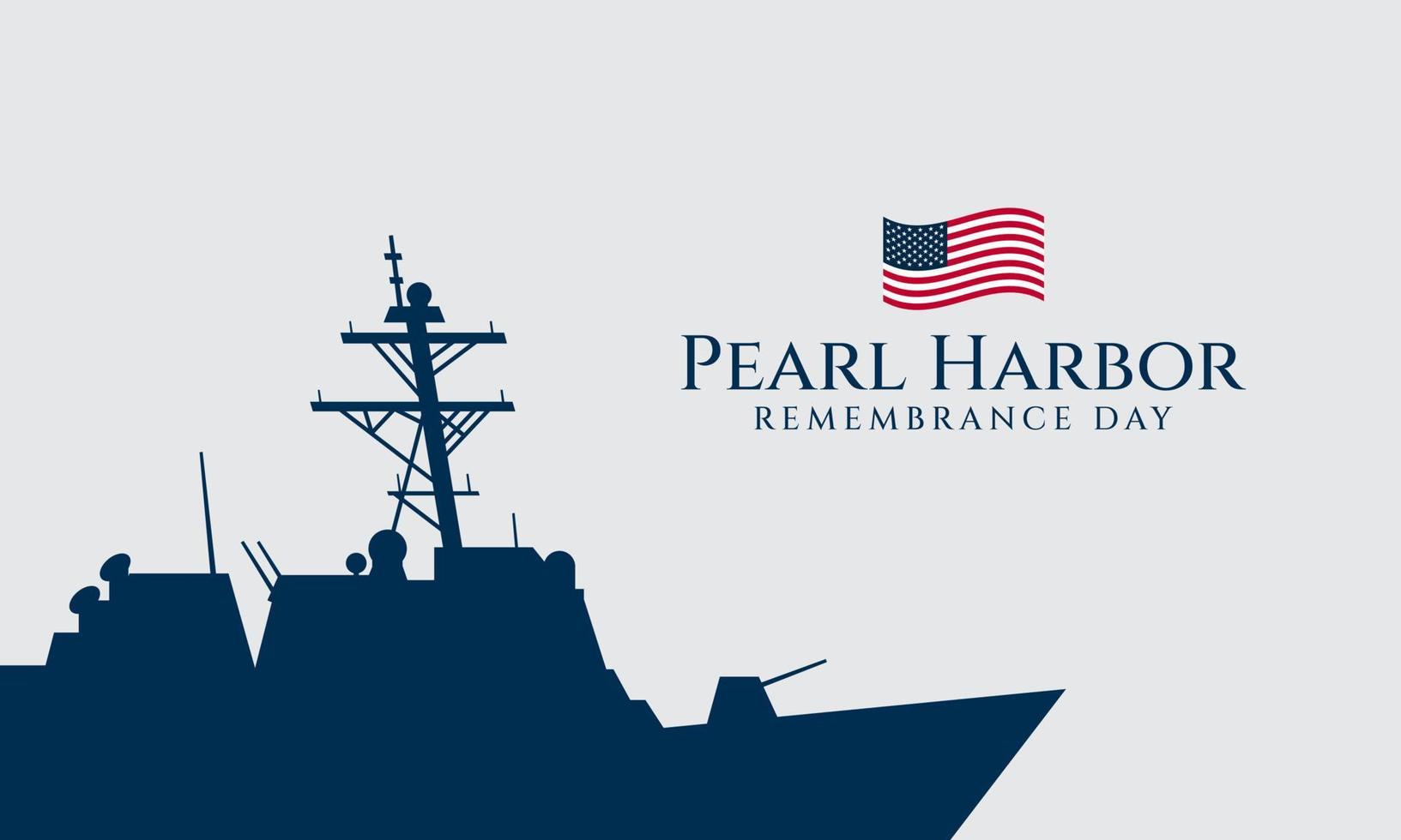 Hintergrunddesign des Pearl Harbor-Gedenktages. vektor