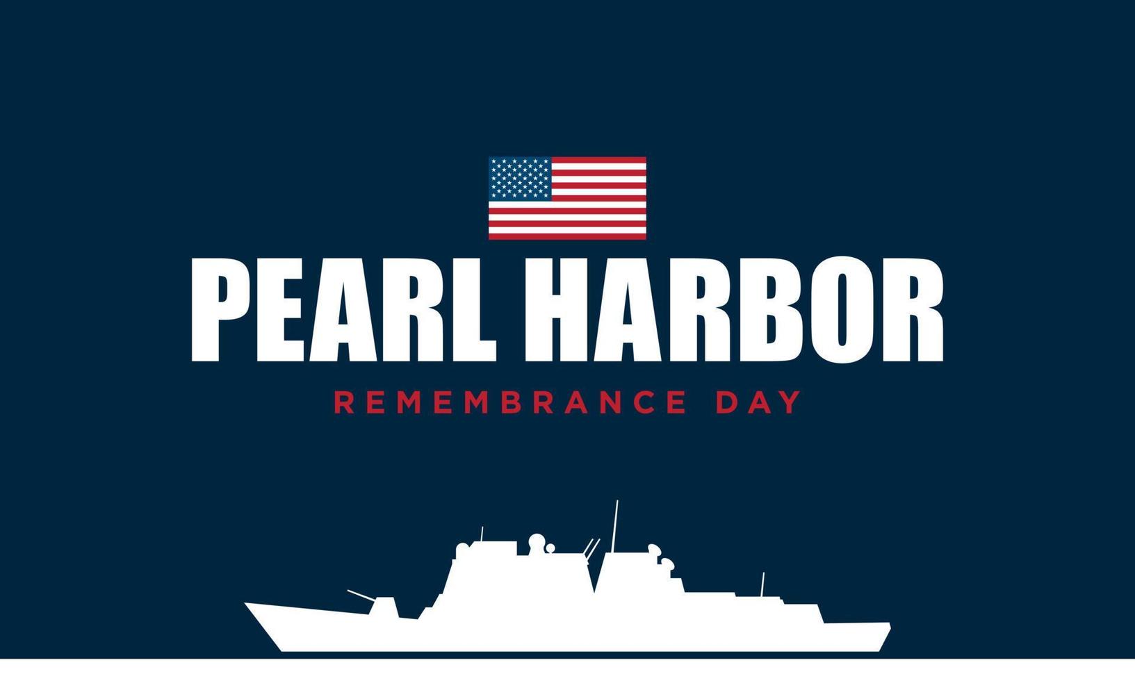 Hintergrunddesign des Pearl Harbor-Gedenktages. vektor