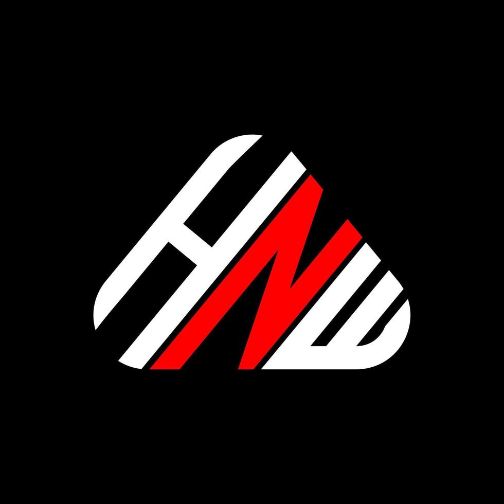 hnw Brief Logo kreatives Design mit Vektorgrafik, hnw einfaches und modernes Logo. vektor