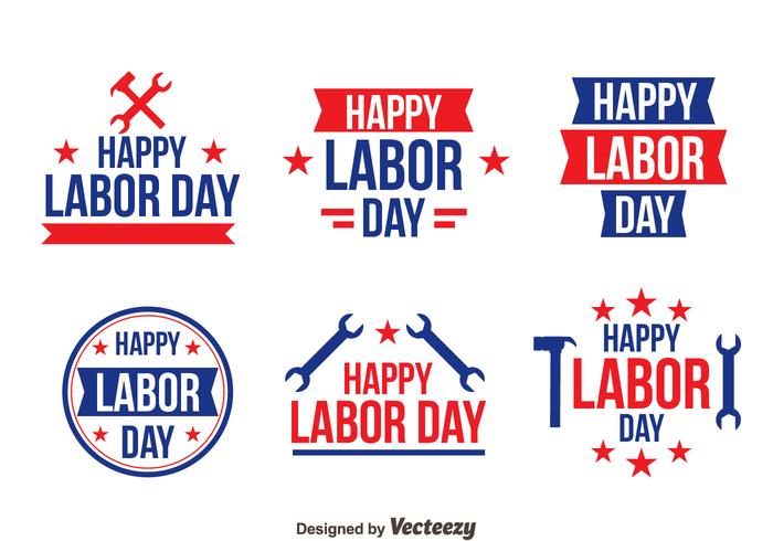 Happy Labor Day Logo Vektoren