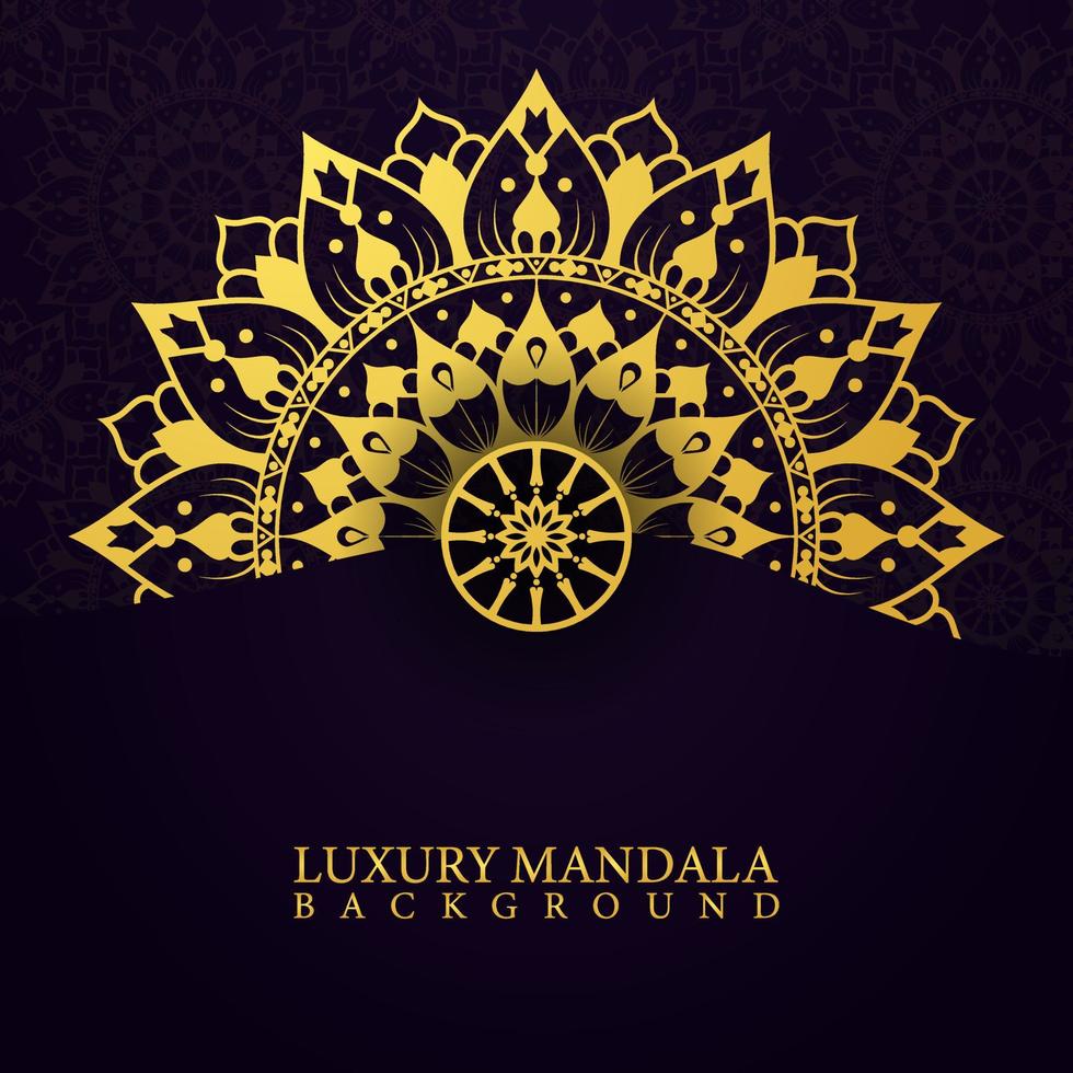 luxuriöses dekoratives Mandala-Design, goldenes Mandala-Ornament, dekoratives Mandala mit Arabeskenmuster für Druck, Poster, Cover, Broschüre, Flyer, Banner. vektor