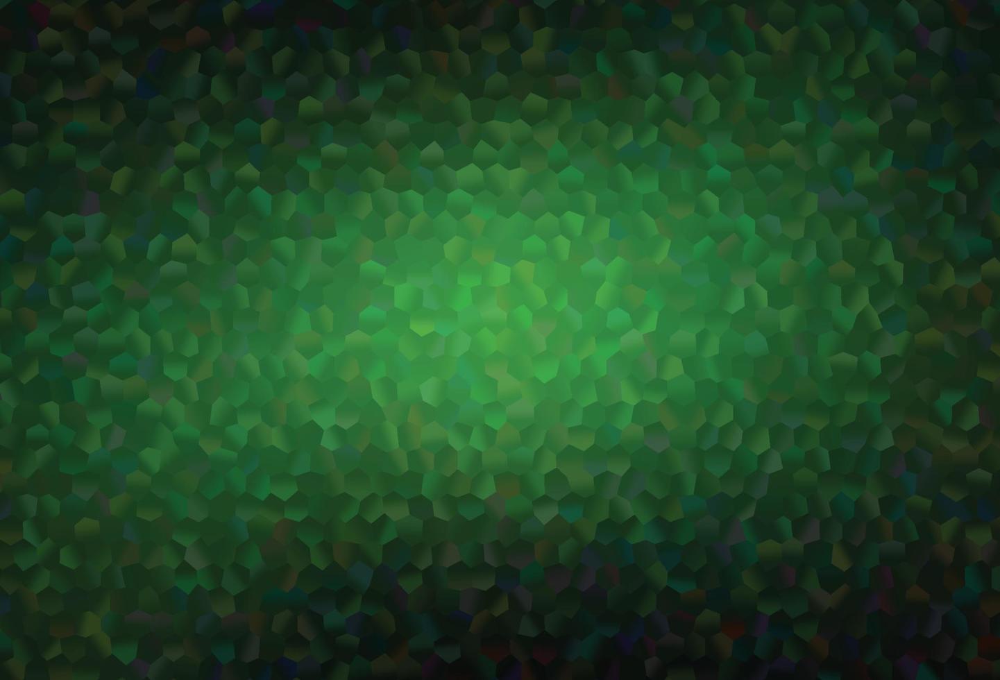 mörk grön vektor bakgrund med hexagoner.