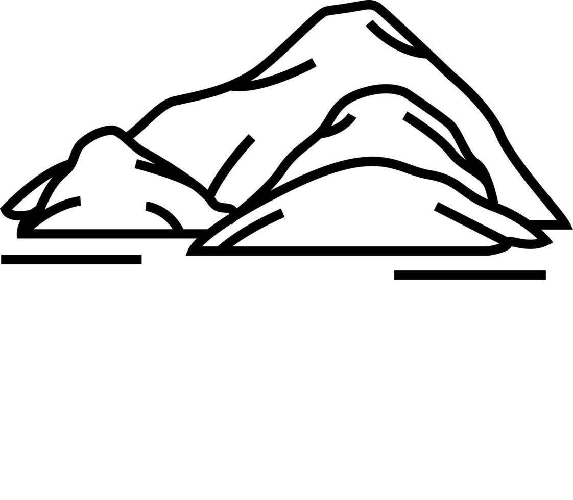 illustration av berg logotyper vektor