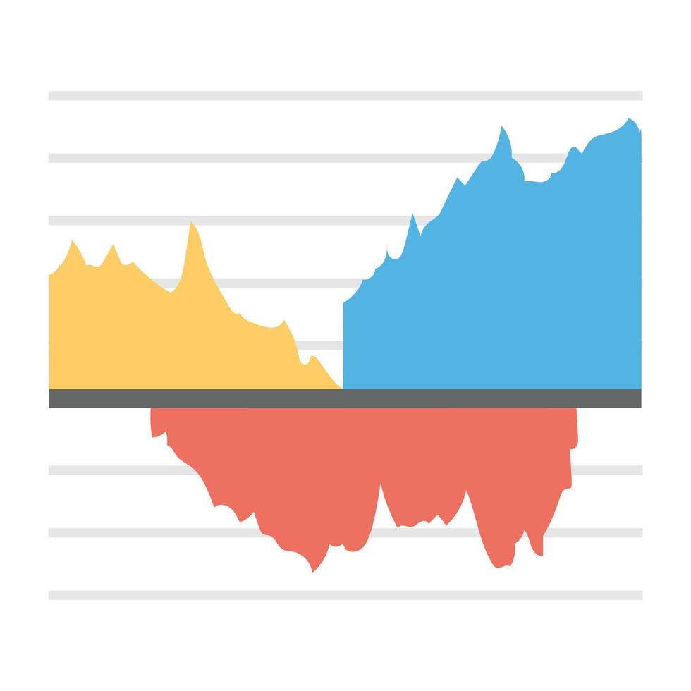 trendig berg Diagram vektor