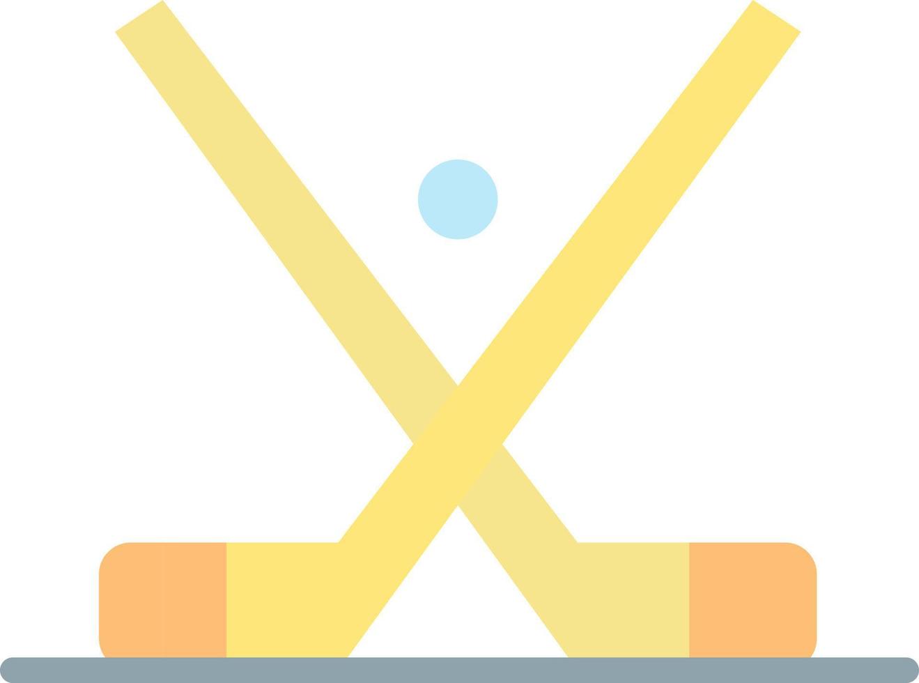 emblem hockey eisstock klebt flache farbe symbol vektor symbol banner vorlage