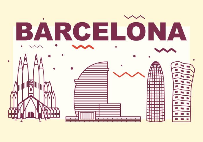 Barcelona City skyline vektor