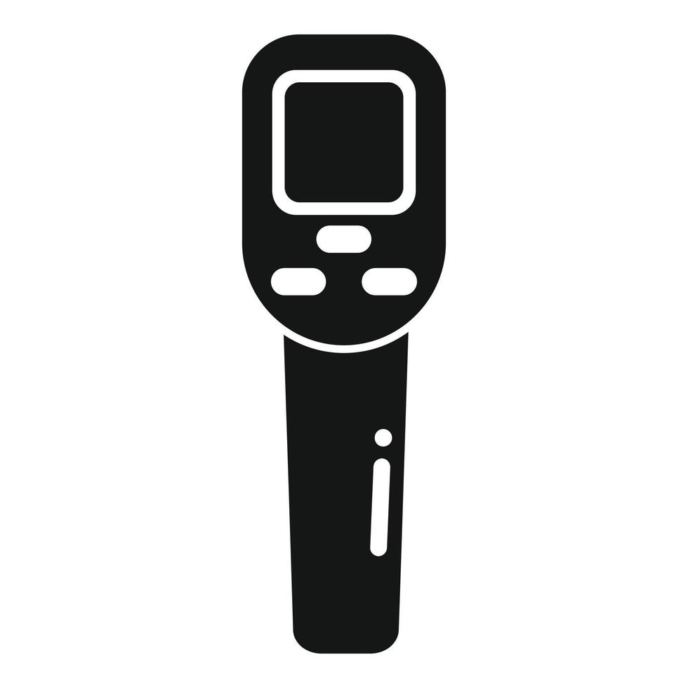 Kontaktpistolensymbol einfacher Vektor. digitales Thermometer vektor