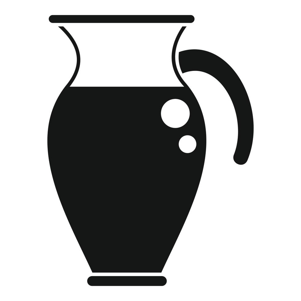 Milchkrug Symbol einfacher Vektor. gläserne Molkerei vektor