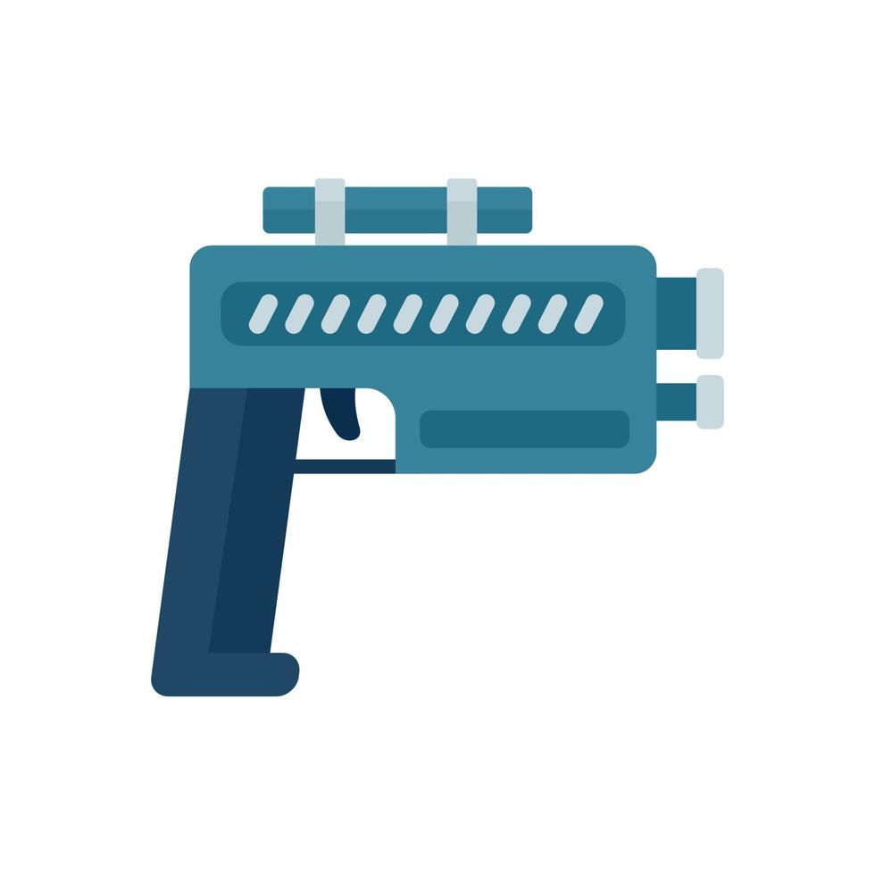 pistol blaster ikon platt isolerat vektor