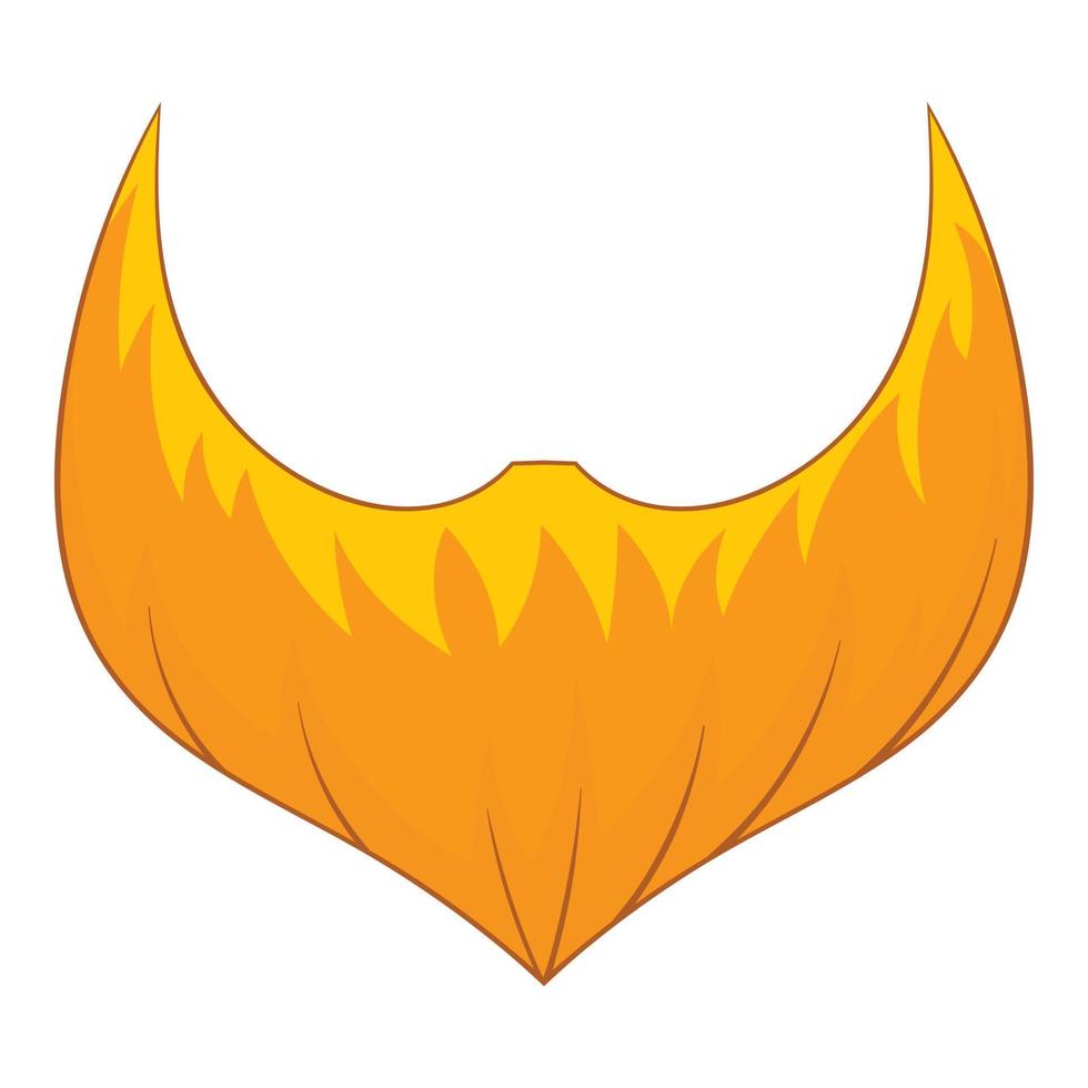 orange skägg ikon, tecknad serie stil vektor