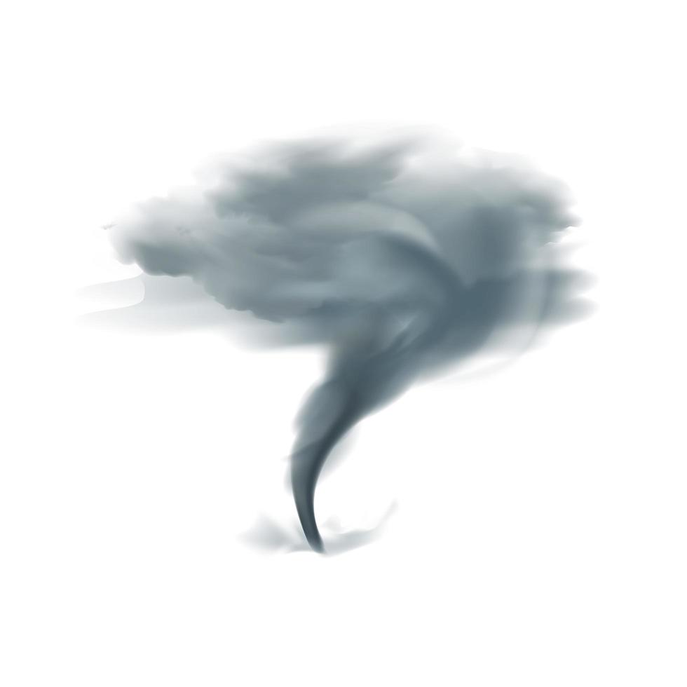 realistisk grå tornado vektor