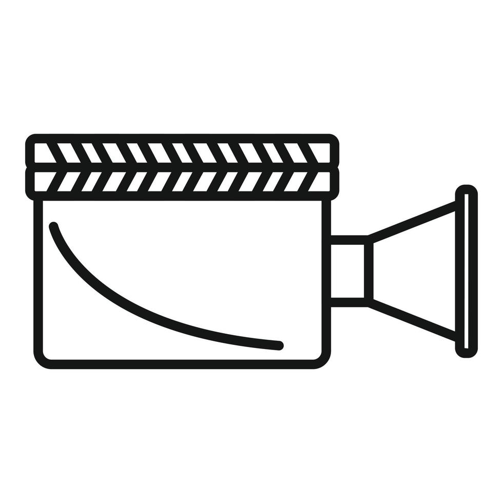 Film Klöppel Symbol Umrissvektor. Filmtafel vektor