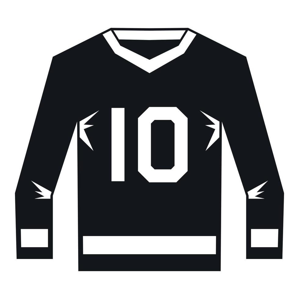 hockey jersey ikon, enkel stil vektor