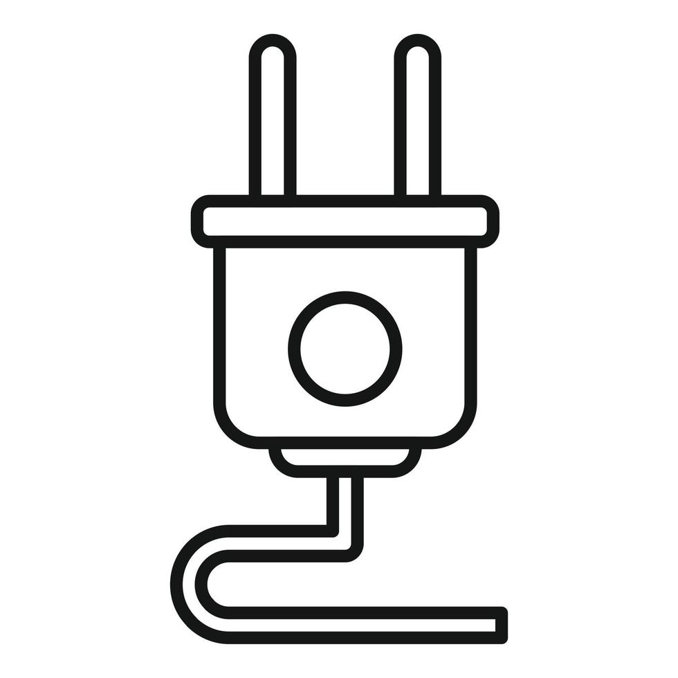 Sparen Sie Energie Plug-Icon-Umrissvektor. Ingenieur Pflege vektor