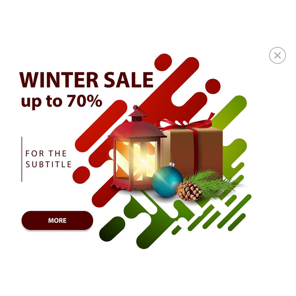 Winterschlussverkauf, Popup für Website vektor