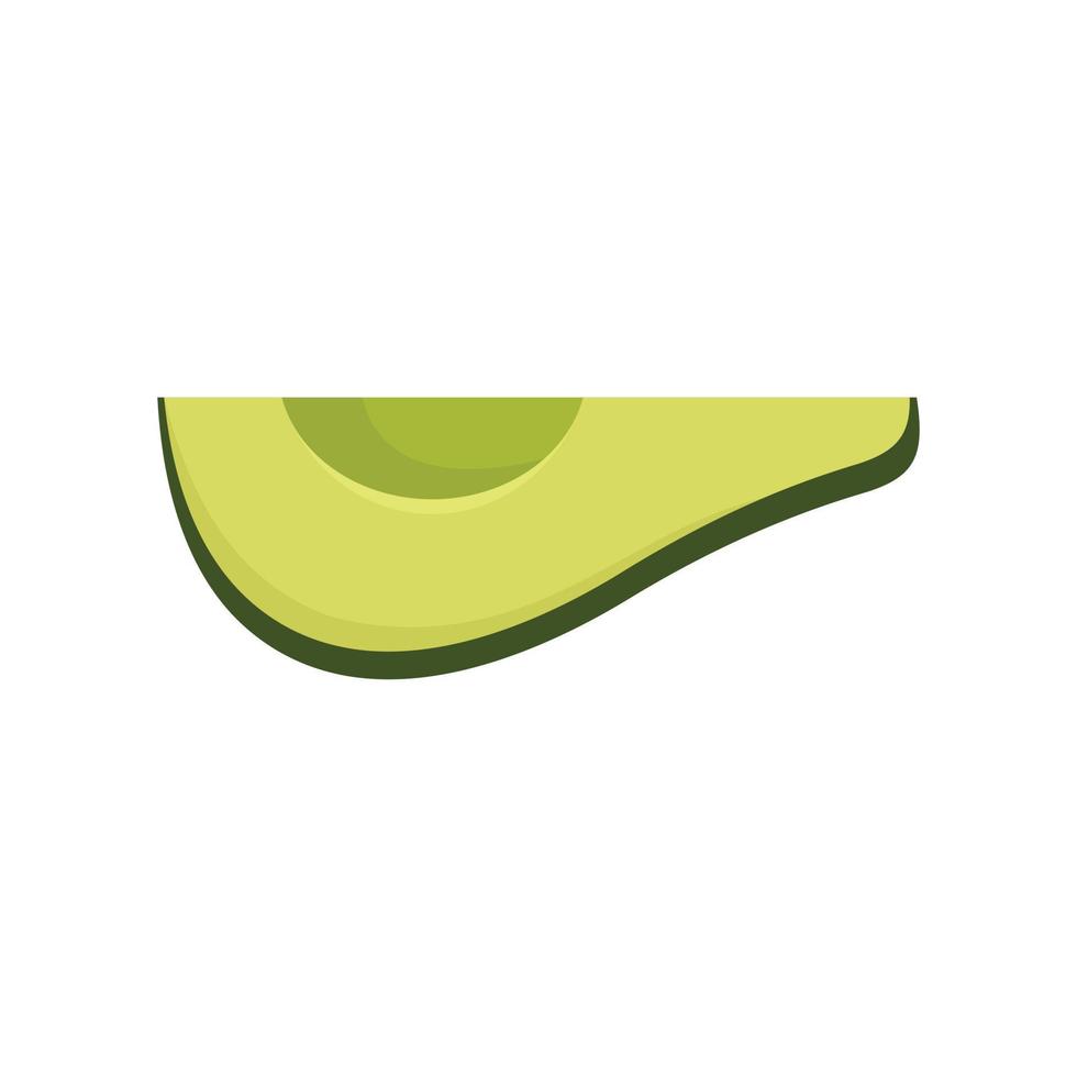 Avocadoscheibe Symbol flach isoliert Vektor