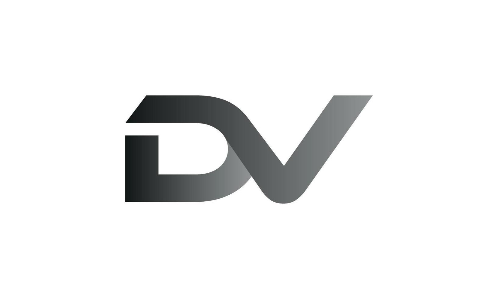 DV-Logo-Design. anfängliches dv-Buchstaben-Logo-Design Monogramm-Vektor-Design Pro-Vektor. vektor