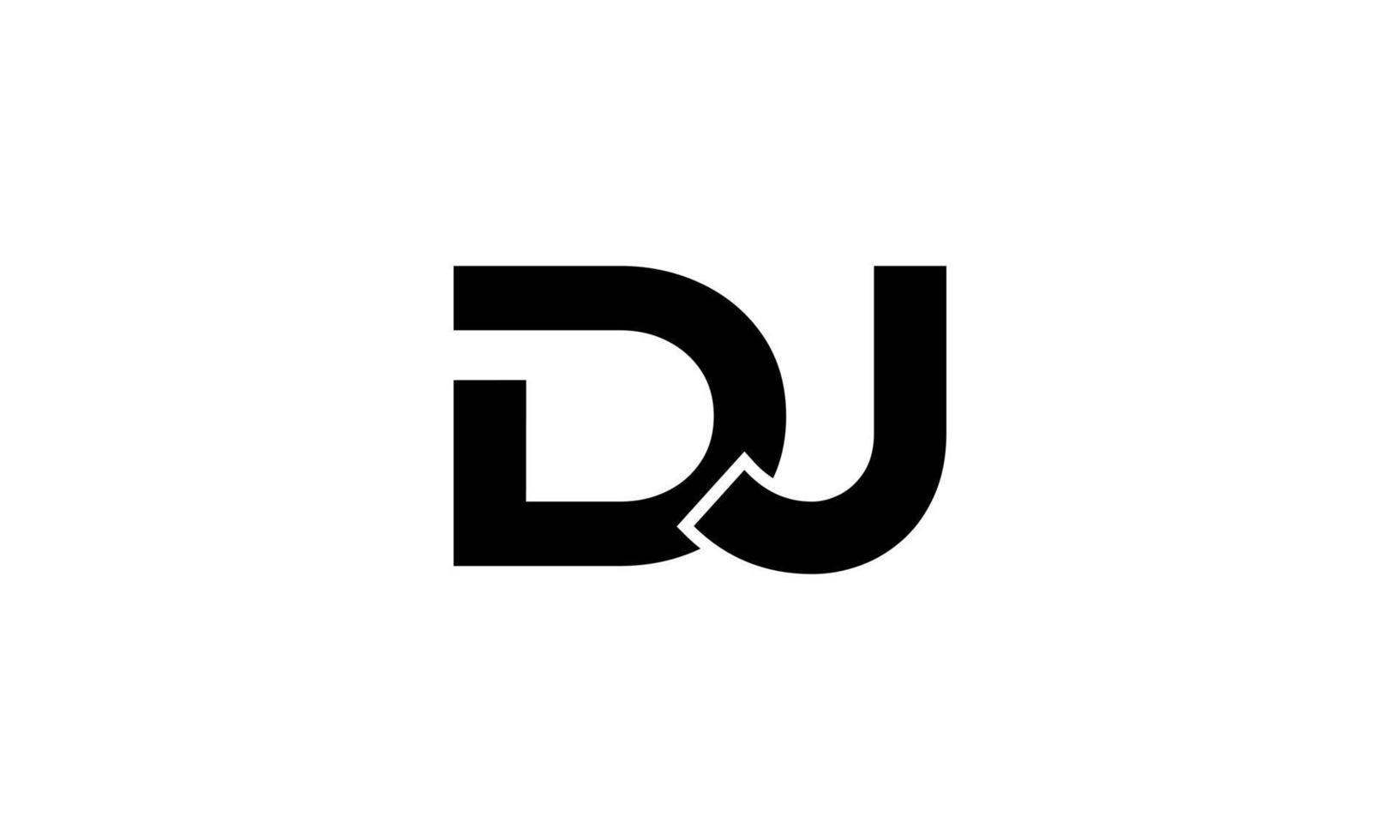 DJ-Logo-Design. Anfangs-DJ-Buchstaben-Logo-Design-Monogramm-Vektor-Design-Pro-Vektor. vektor