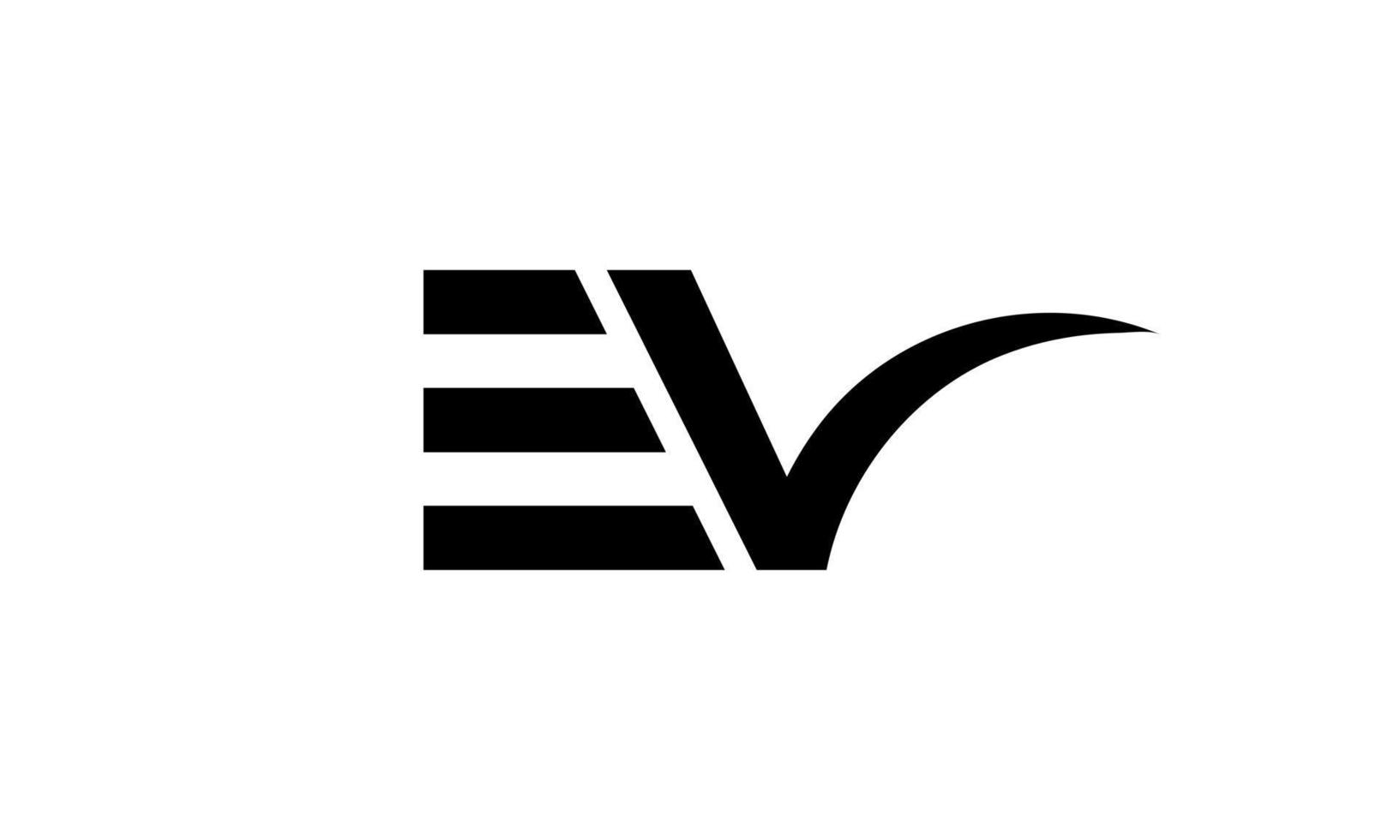 ev logotyp design. första ev brev logotyp design monogram vektor design proffs vektor.