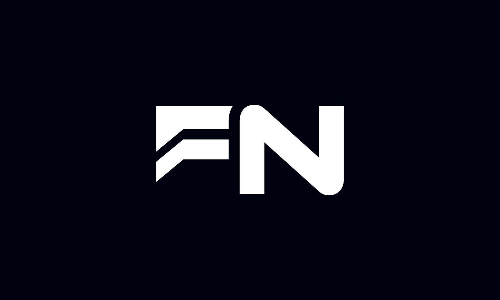 fn-Logo-Design. anfängliches fn-Buchstaben-Logo-Design Monogramm-Vektor-Design Pro-Vektor. vektor