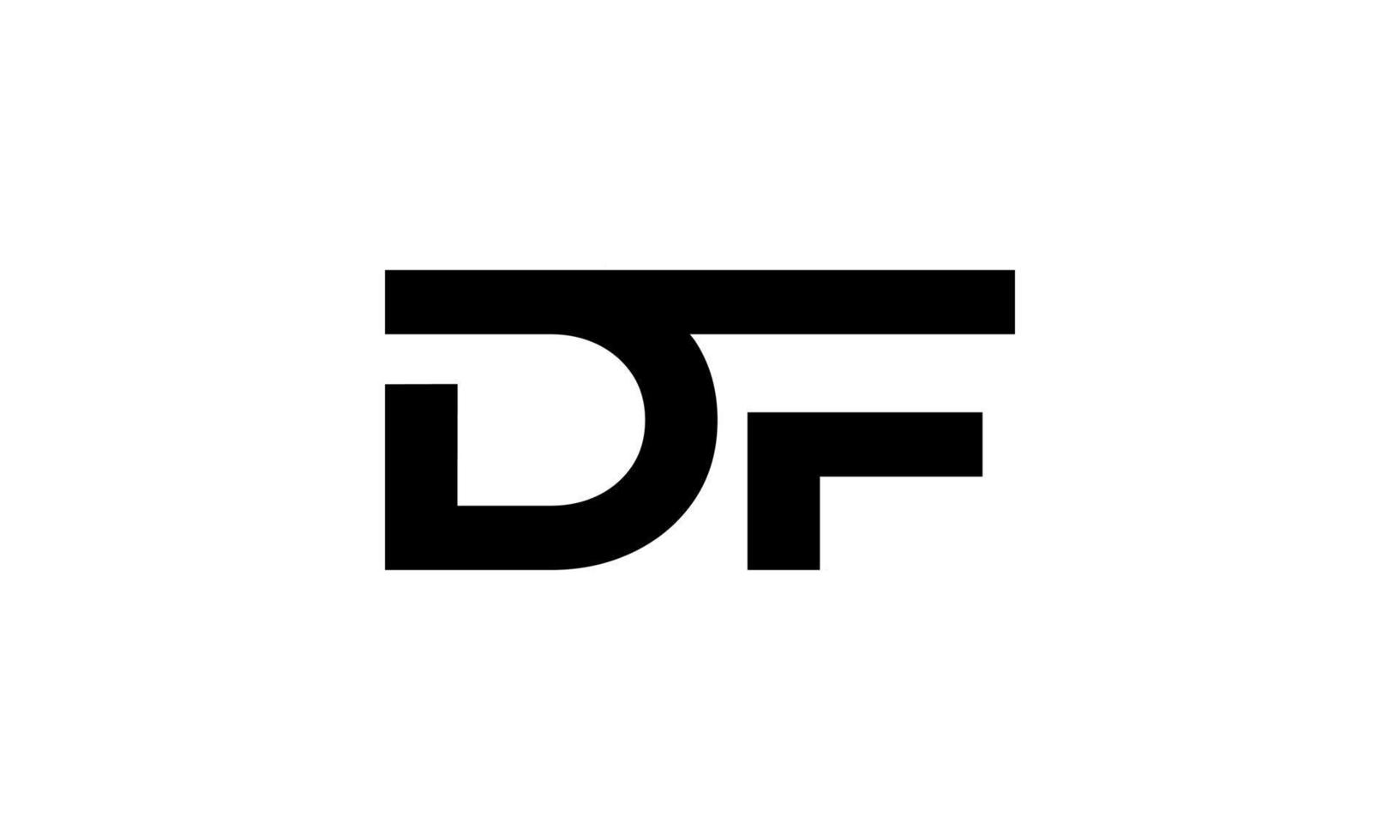 df-Logo-Design. anfängliches df-Buchstaben-Logo-Design Monogramm-Vektor-Design Pro-Vektor. vektor