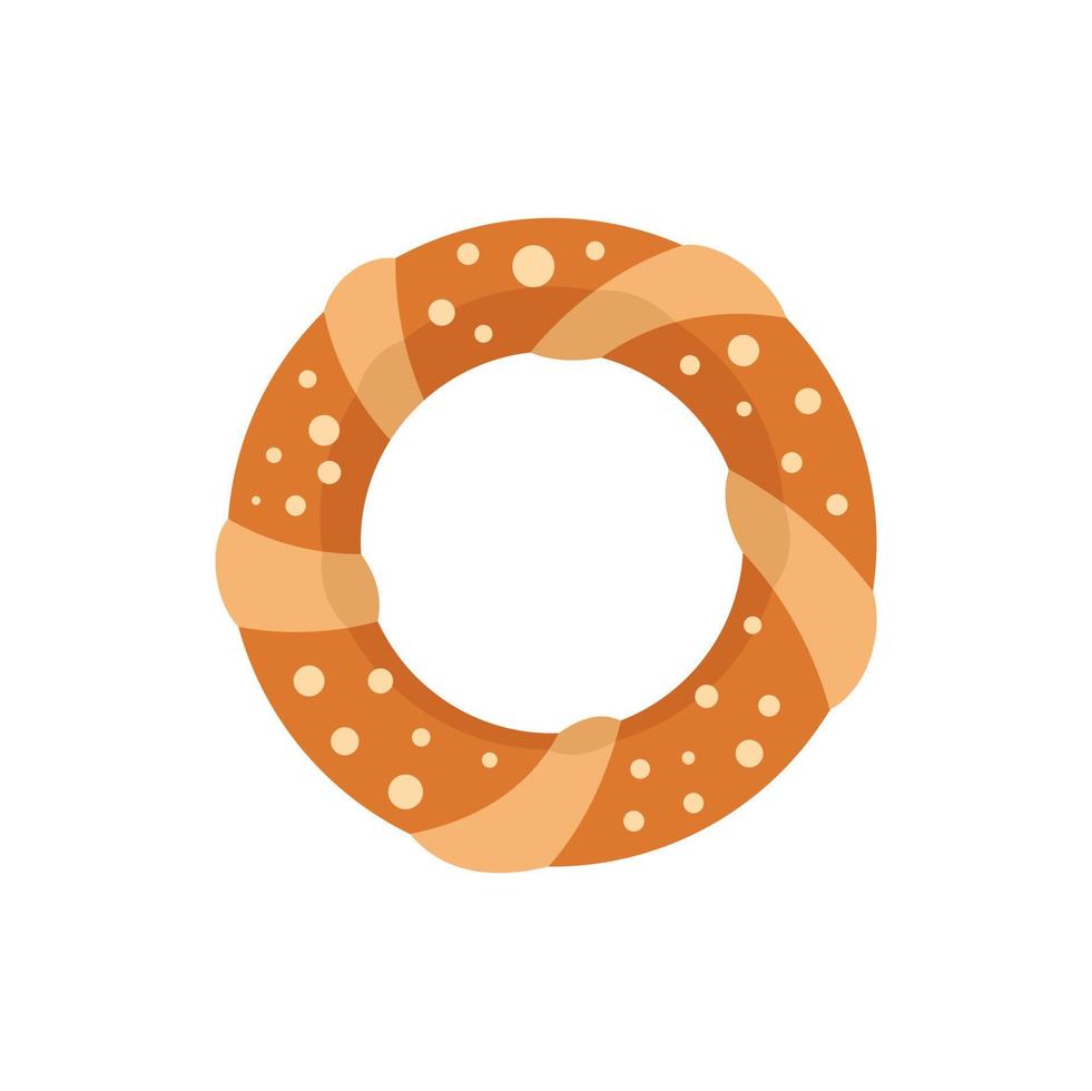 türkisches bagel-symbol flacher isolierter vektor