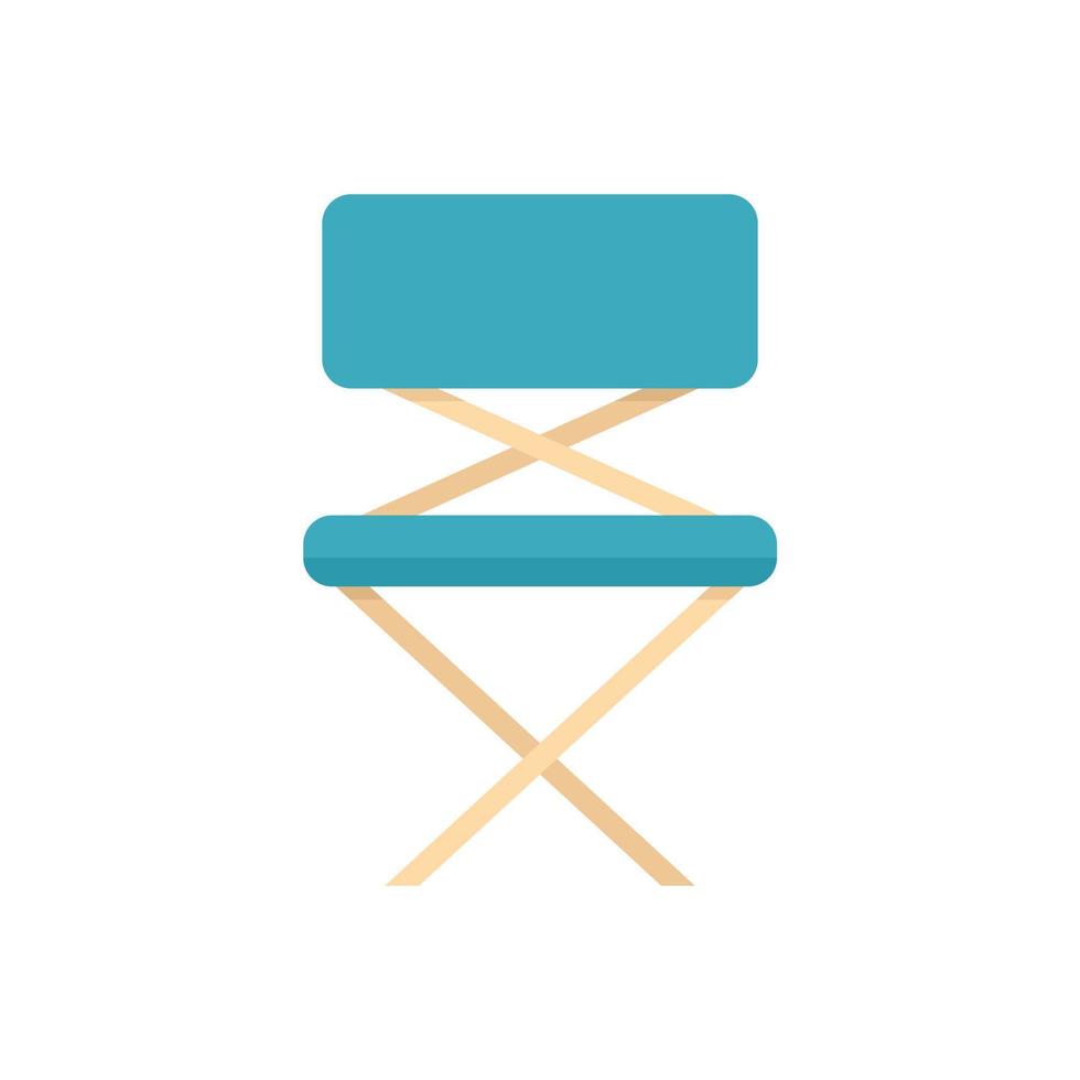 hopfällbar plast stol ikon platt isolerat vektor