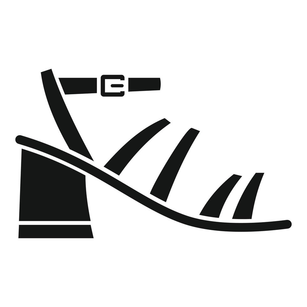 vrist sandal ikon enkel vektor. sommar sko vektor