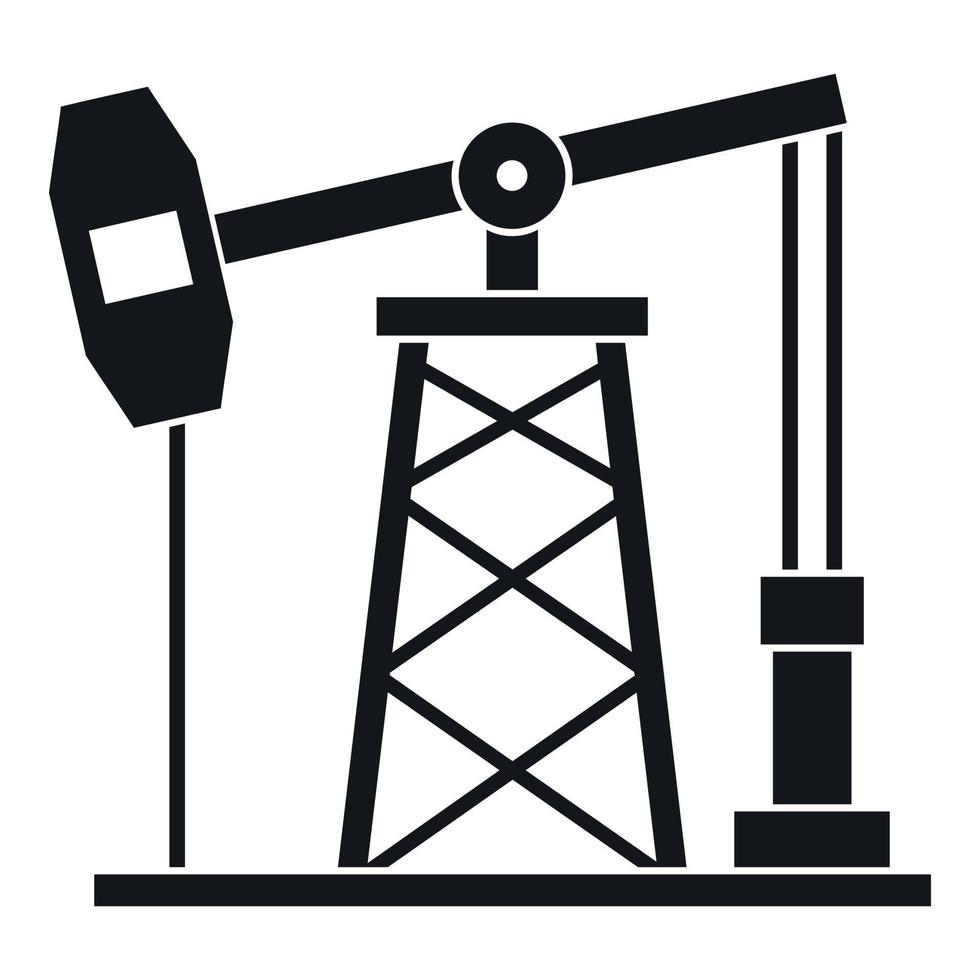 Ölbohrturm-Symbol, einfacher Stil vektor
