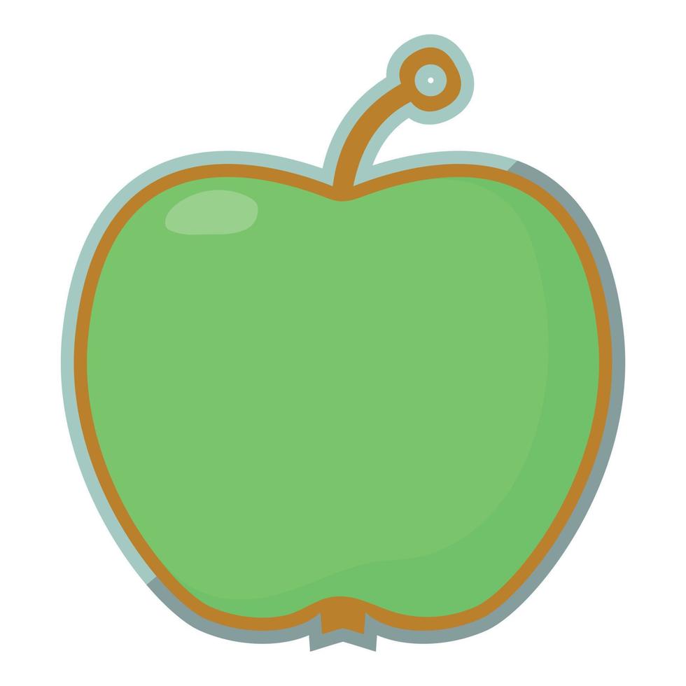 Apple-Tag-Symbol, Cartoon-Stil vektor