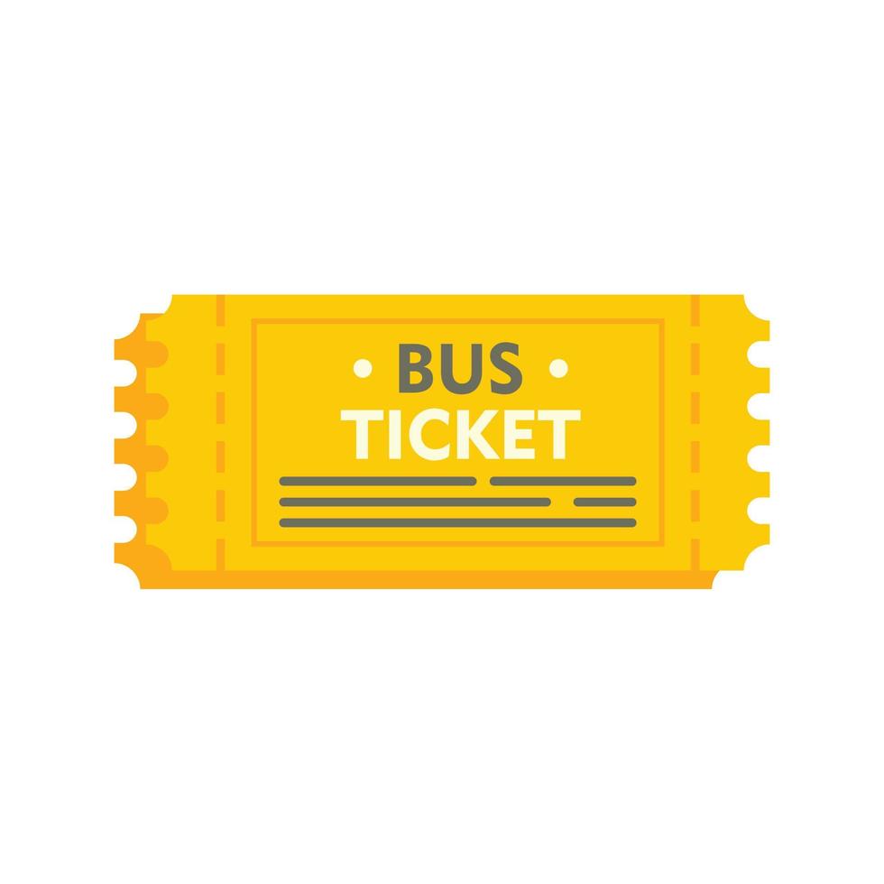 Coupon-Busticket-Symbol flach isolierter Vektor