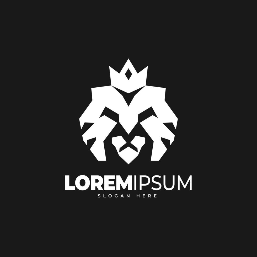 König der Löwen-Logo-Vorlage vektor